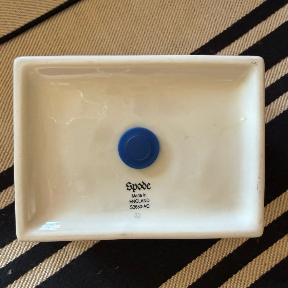 Vintage Spode Porcelain Friendship Poem an Open Book Paperweight Blue & White - Picture 5 of 12